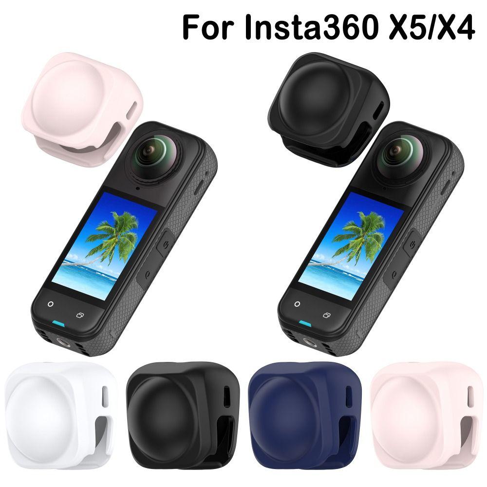 

Anti-Scratch Lens Cap Lens Protective Cover for Insta360 X5/X4 Panoramic Camera Accessories темно-синього кольору