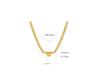 18K Gold Clavicle Chain Pendant Necklace - Trendy European & American Titanium Steel Jewelry for Women