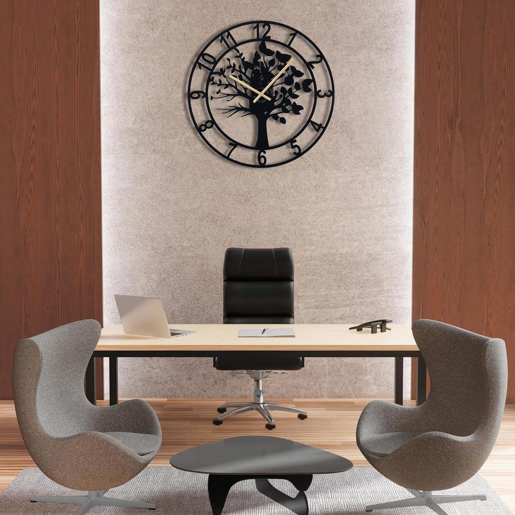 Metallic Analog Wall Clock for Home, Office, Living Room, Bedroom, Kids Room and Kitchen Big Size Stylish Latest Home Decor | (Battery Included)