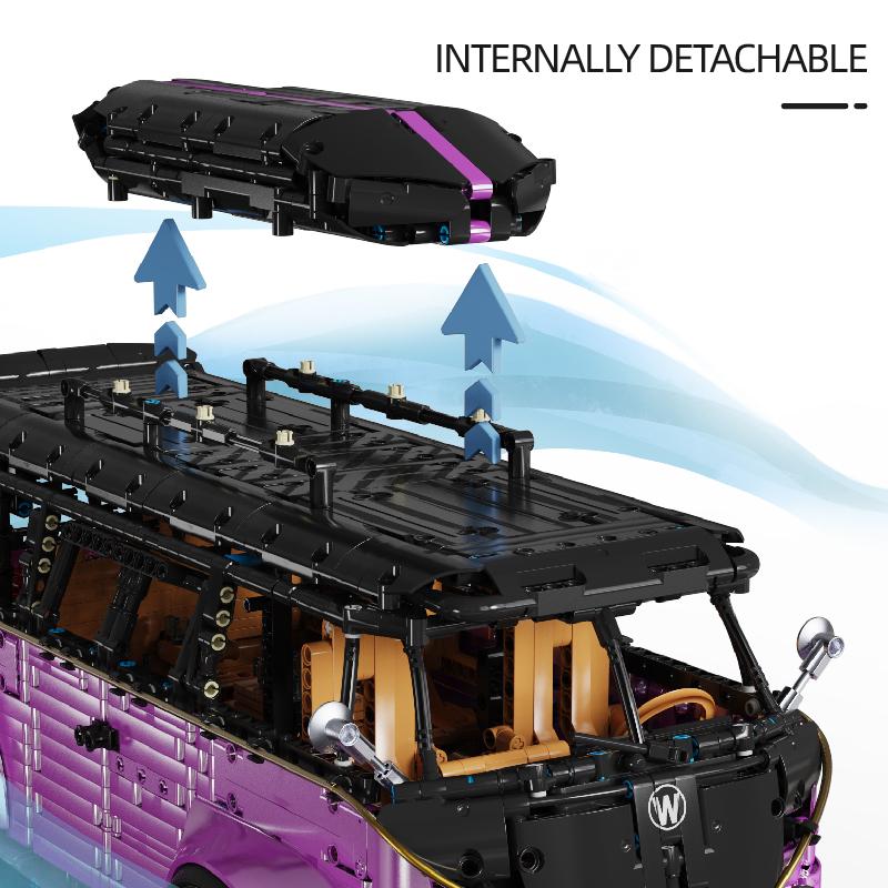 Bus Building Blocks City Bus Car Model Building Blocks Desktop Decoration Ornaments Children Educational Toys Gifts