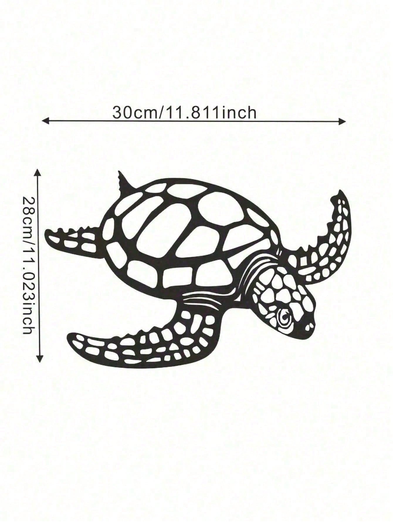 Hollow Metal Sea Turtle Wall Art Coastal Nautical Decor Beach House Gift TY3120-02