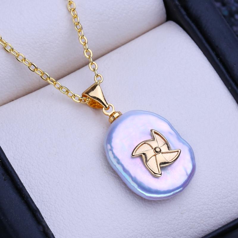 

LSOOYH натуральный пресноводный 12-16 мм большой барочный жемчуг ожерелья классический золотой цвет кулон подарки на день рождения для женщин