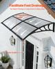Awnings for Door Entrance, 38 X 78 In, Exterior Front Door Window Awnings with Drainage & ABS Bracket, Rain Snow Sun Protection, Overhang
