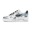 Air Force 1 Mörk Silver Halkskyddande, Slitstarka, Andningsbara Låga Skateboard Skor Unisex Svart Vit CW2288-111(Team2017-)