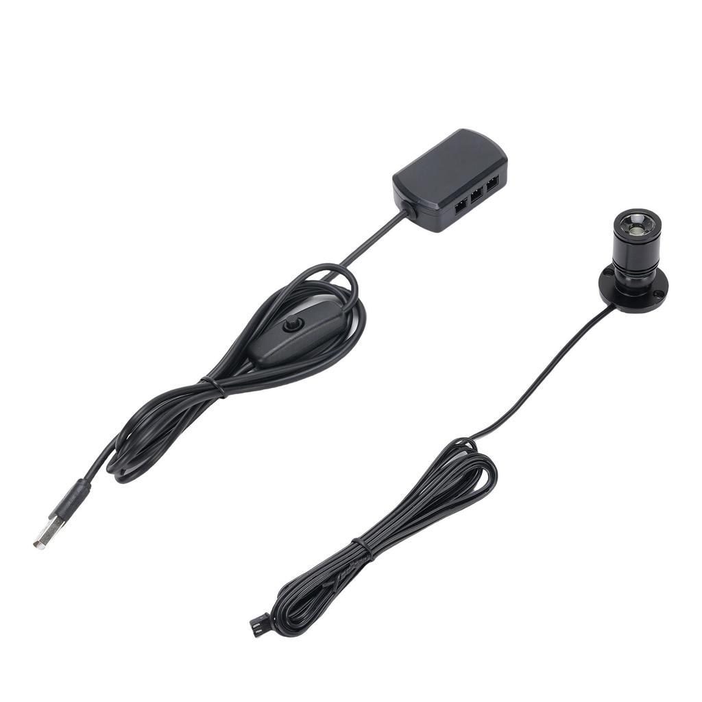 6 Stück USB Mini-Spotlights 360 Grad drehbar Schmuckvitrinen-Ausstellungsleuchten Aluminiumlegierung Vitrinenleuchten für