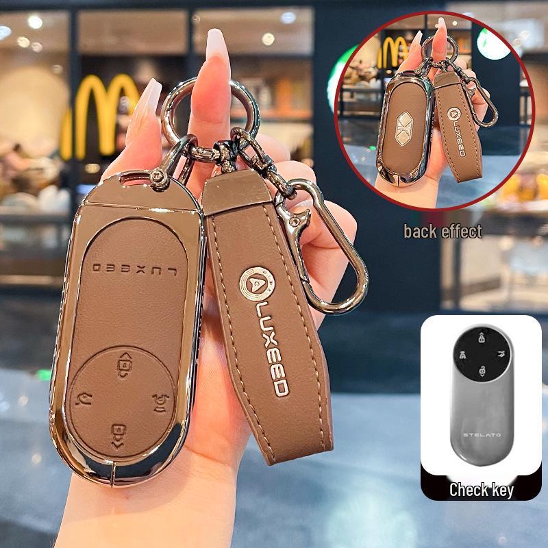 Kompatibel mit 2026 LUXEED R7 Schlüssel: Neue LUXEED S7 Bluetooth Smart Schutzhülle Tasche mit Schnalle.