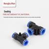 Plastic T-Shaped Reducing Tee Quick Connect Pneumatic Air Hose Fitting (PE-6/8/10/12)