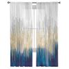 Niebieskie abstrakcyjne kolory Sheer zasłony do salonu sypialnia Home Decor kuchnia tiul do okien woal zasłony
