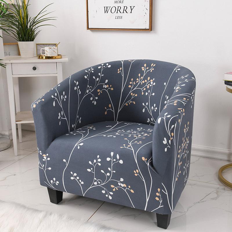 Nordic Floral Printed Single Sofa Chair Slipcovers Armchair Home Decoration Elastic Spandex For Living Room Sofa Cover