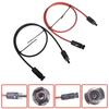 1 Pair 3 Feet 10 AWG Black + Red Solar Panel Extension Cable Wire Connector