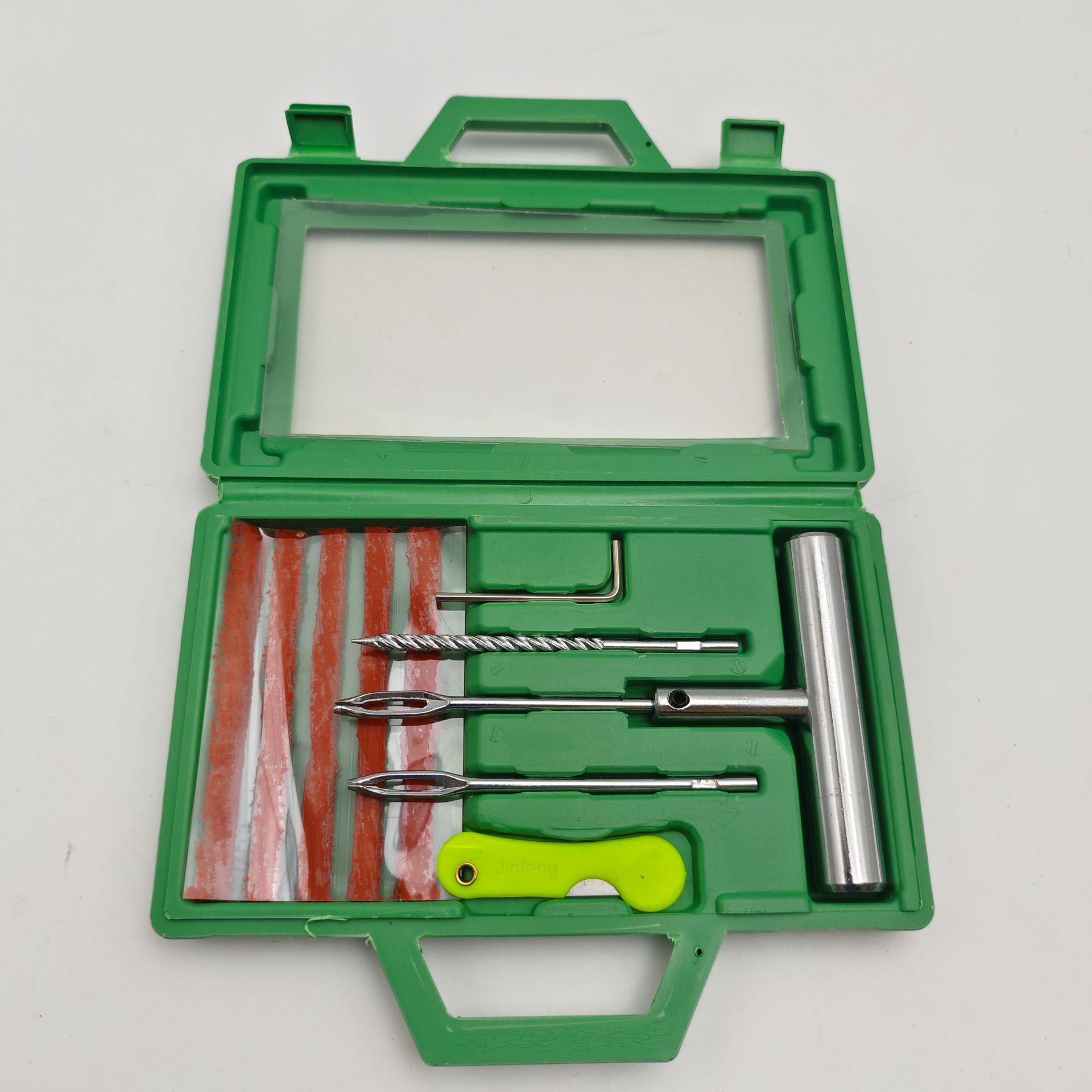 

Портативний набір інструментів для ремонту автомобільних шин з 11 предметів із залізною ручкою