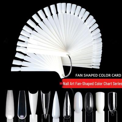 50-Color Fan-Shaped Nail Polish Display and Practice Chart