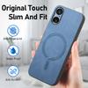 For Sony Xperia 5 V Leather Back Case Compatible with MagSafe Skin-touch Phone Cover