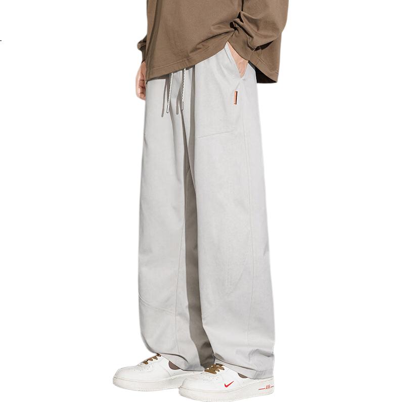 Top Youth Casual Men's Pants Spring Autumn Slim Straight Leg Plus Size Thick Sweatpants Gray 7XL