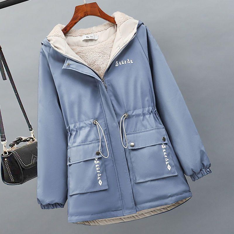 Jacket Women's New Versatile Casual Short Loose Hooded Trench Coat Women's Autumn and Winter Clothing