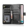 Wallet Case For Samsung Galaxy Note 10 Plus Zipper Purse With 9 Card Holder Slot,wristlet,stand,magnetic Flip Leather Case Cover Black