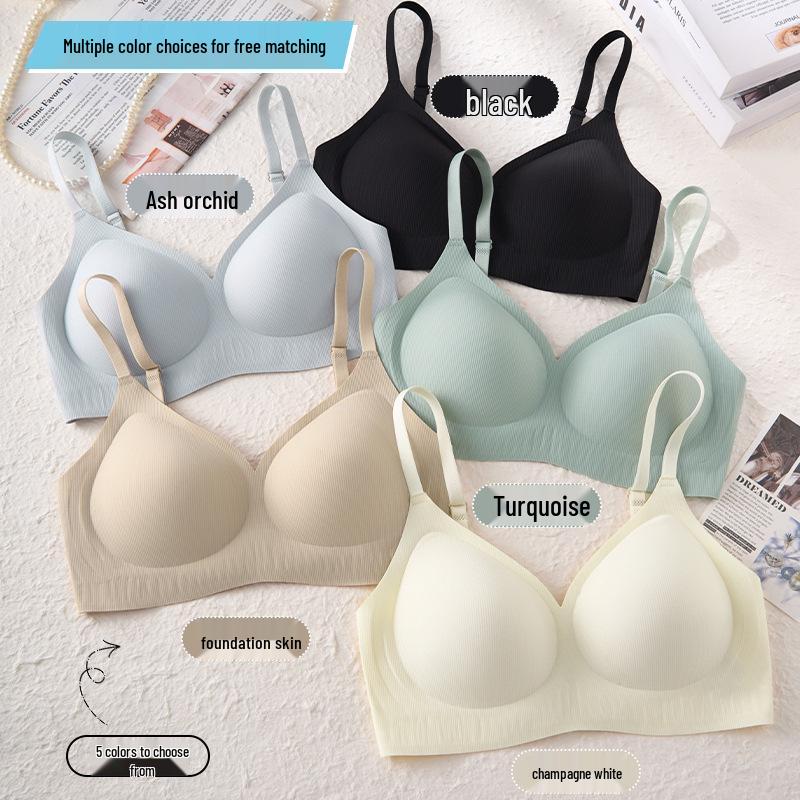 Jelly Soft Seamless Back Support Camisole for Women - Gathered Anti-Sag No Underwire Bra
