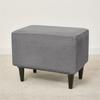 1PC Solid Color Elastic Ottoman Stool Cover Jacquard Sofa Footrest Covers All-inclusive Dust-proof Footstool Slipcovers for Home