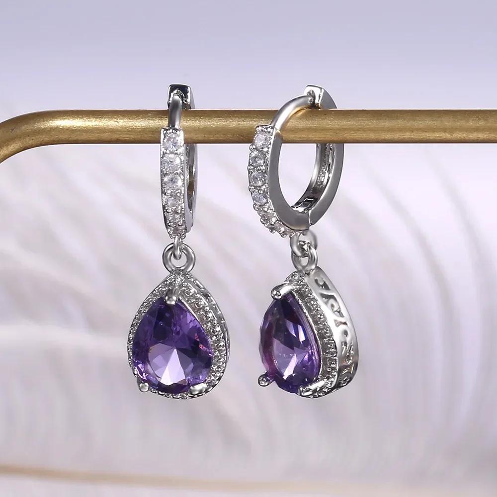 Engagement Mid Length Pendant Earrings Jewelry Elegant Shiny Mosan Diamond Beautiful Gift Milan Girl Fashion Accessories