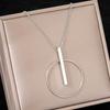 Náhrdelníky z nerezové oceli Minimalistické kruhové tyčinky Přívěsky Populární pouliční dívčí choker Řetízek na klíční kost pro ženy Zirkon