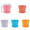 8 Stück/Set Anzuchttöpfe Bonbonfarbe Blumentopf Kunststoff Rund Pflanztopf mit Drainagelöchern Verdickte Topfpflanzgefäße Garten Innen