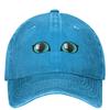 Blue Cats Eyes Baseball Cap Monster Eyes Hunting Camping Adjustable Trucker Hat Men Women Vintage Sunscreen Baseball Caps