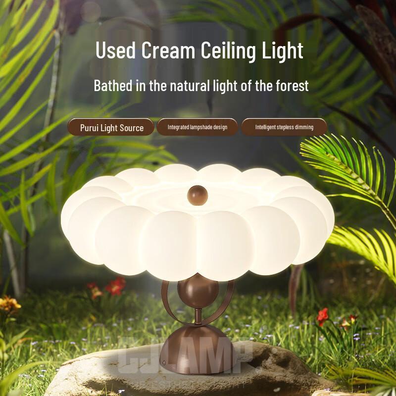 French Vintage Cream Dream Bubble Ceiling Lamp