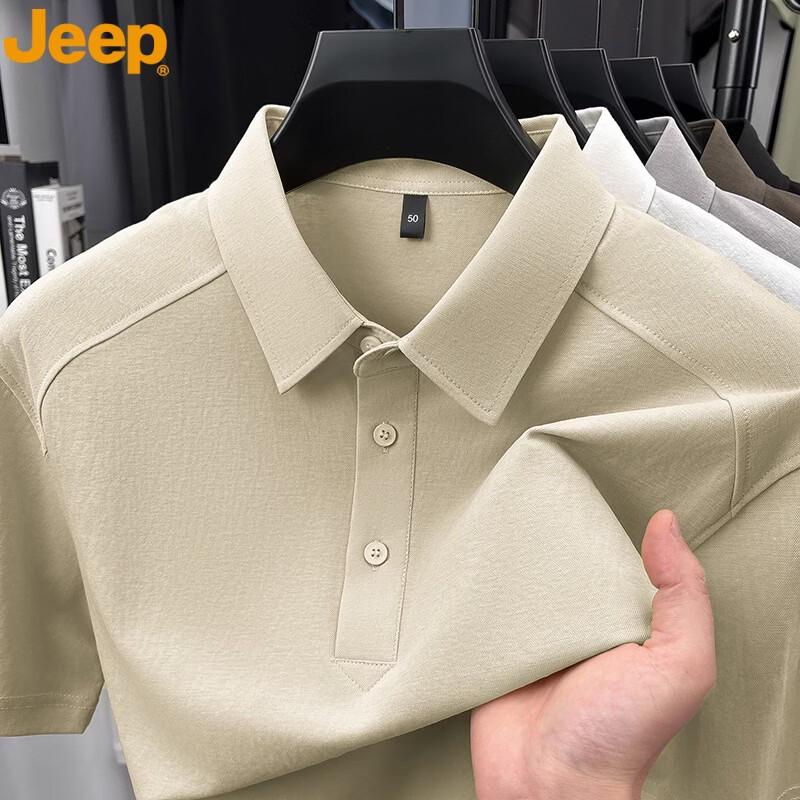 JEEP Men s Pure Cotton Short-Sleeve Polo Shirt XL