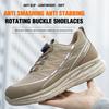 Rotating Button Safety Shoes Lightweight Work Sneakers Steel Toe Safety Work Boots Anti Puncture Industrial Safety Tennis Shoes