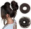 Hair Wala™ Cheveux 100% Humains Chignon Désordonné Coiffure Haute Ondulée Scrunchies Remy Avec Élastique Chignons Élégants Ne Pas Queue de Cheval Scrunchy Chignon Haut Extensions de Cheveux