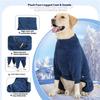 Soft Fleece Dog Pajamas Full Coverage Four Leg Outfit Stretchy Comfortable Jumpsuit Winter Indoor Outdoor Breeds Wear