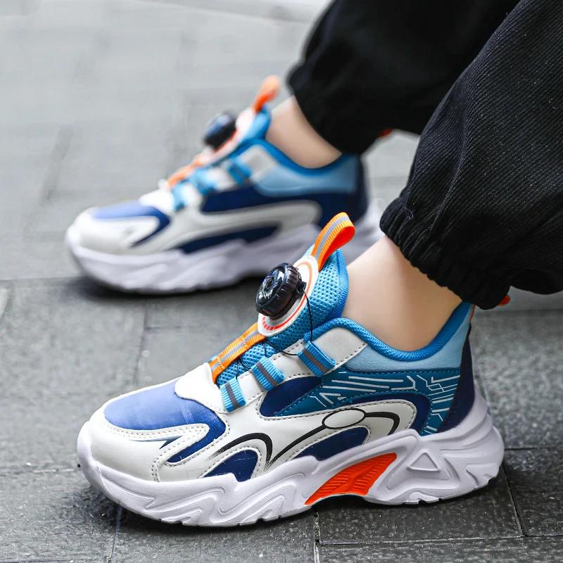 Design Boy Shoes Children Sneaker Size 28-39 Fashion Autumn New Kids Daily Walking Tennis Shoes Sports PU Leather Boy Sneaker