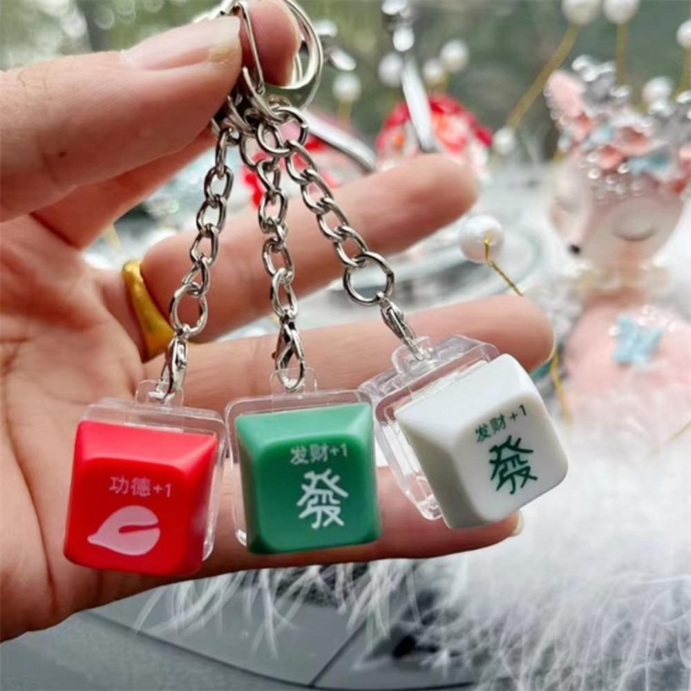 Wooden Fish Keychain Led Light Finger Keyboard Mini Fidget Button  Gift