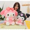 Romantic Flower Sea Kuromi Doll Melody Plush Toy Large Stuffed Doll Birthday Gift