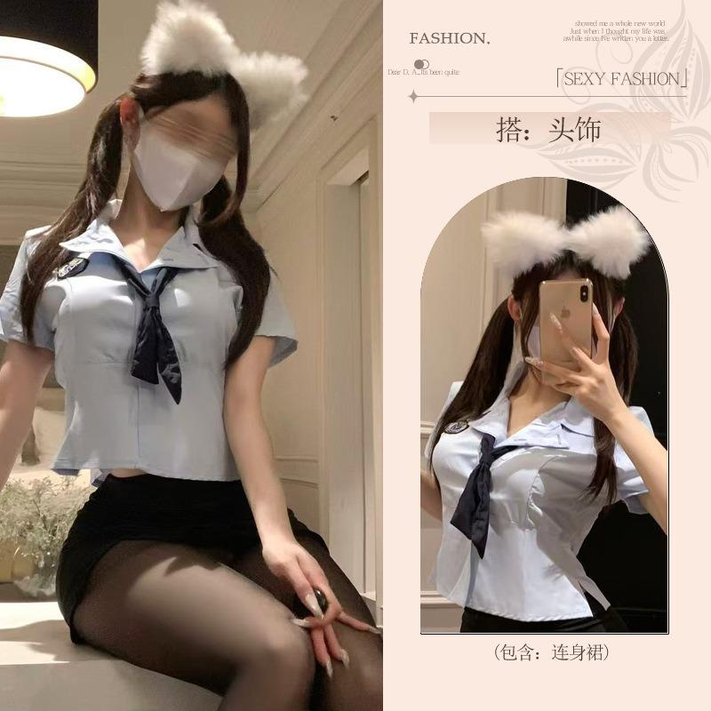 Sexy Lingerie Free Fun Female Abstinence Sexy Pajamas Qn Costume Uniform Cosplay Student Fun