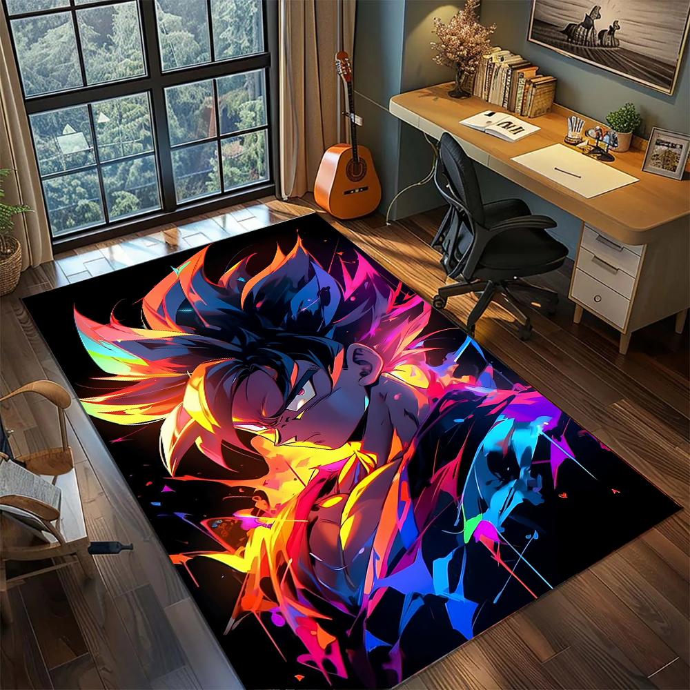 Minimalist Son Goku Rug Carpet Large Area Rug Non Slip Washable Floor Mat Gamer Room Bedroom Home Decor