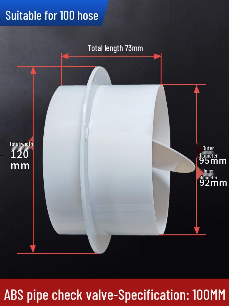 Bathroom Heater Exhaust Fan PVC One-Way Odor Backflow Valve