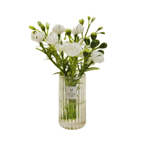 1:6 1:12 Fiori in Miniatura per Casa delle Bambole con Vaso Bouquet per Casa delle Bambole Accessori Mini Arrangement Floreale Giocattolo Micro Paesaggio Decorazione Soggiorno