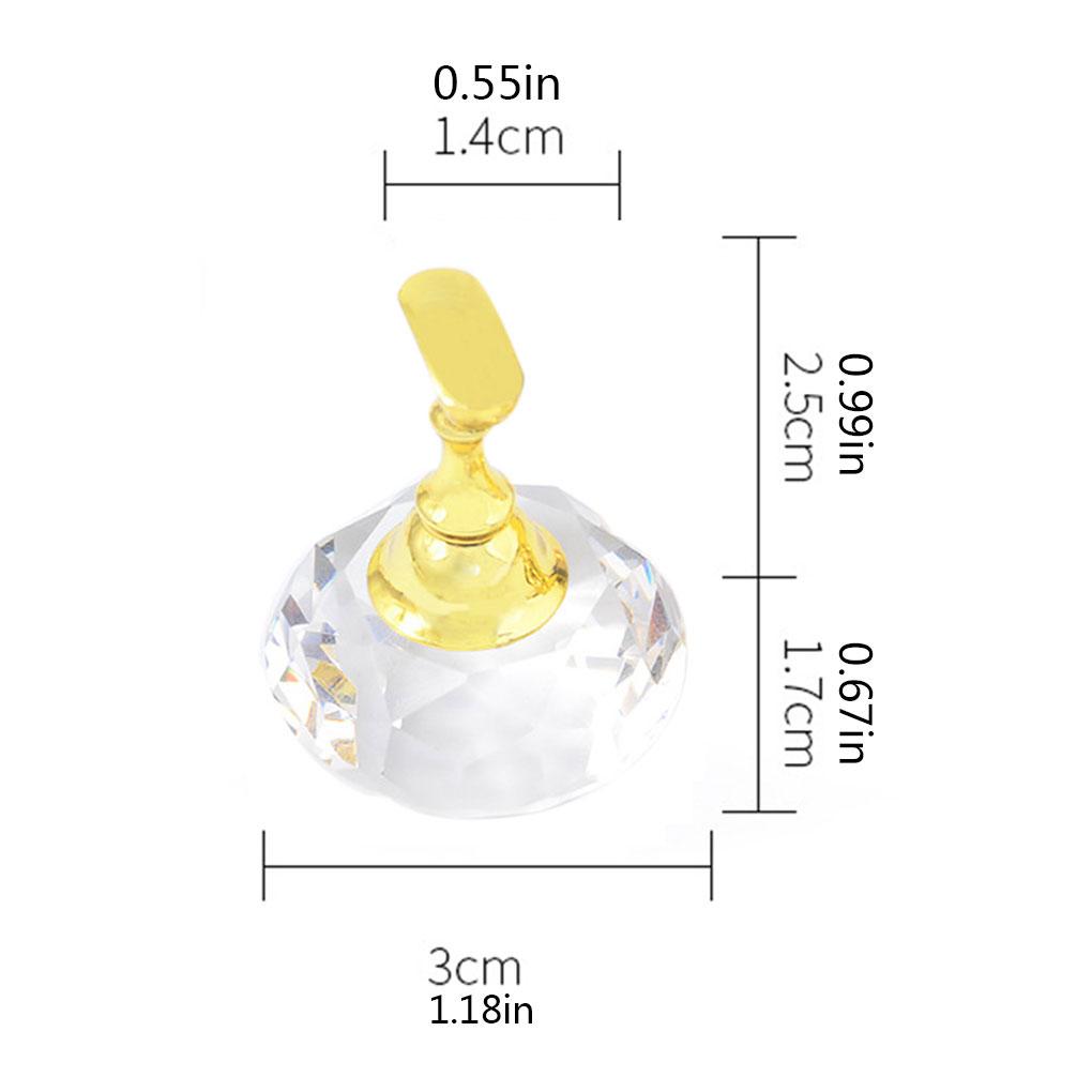 6pcs Tips Stand Holder Alloy Art Rhinestone Display Tip Holder Salon DIY Practice Manicure Tool