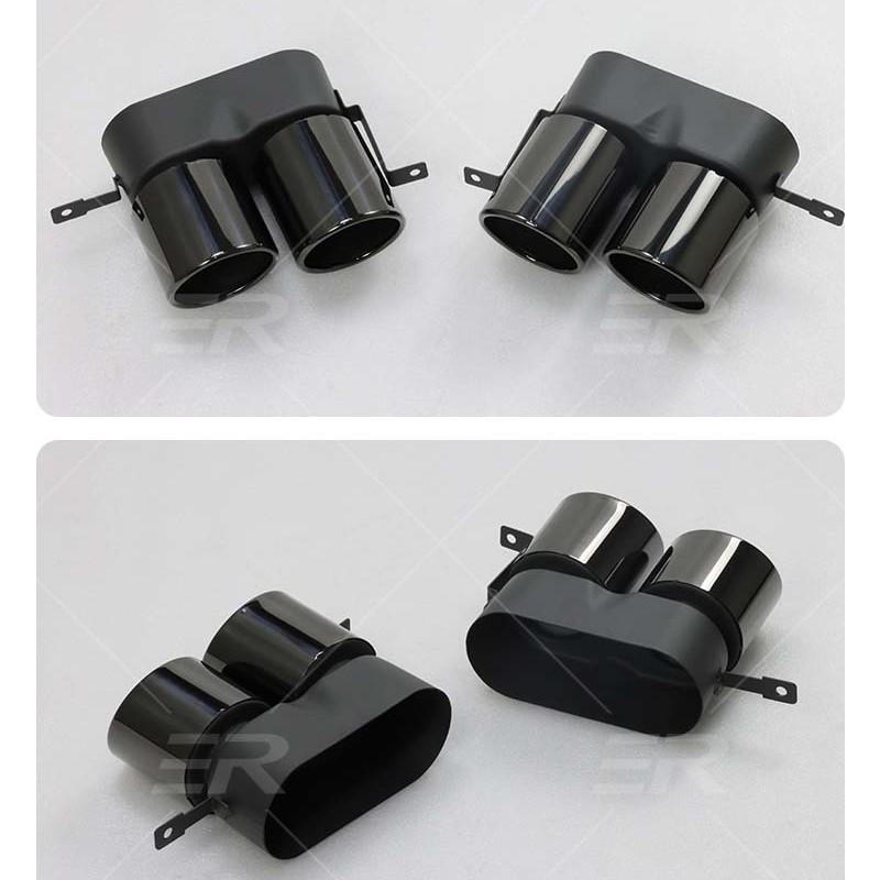 Stainless Steel Quad Exhaust Muffler with Carbon Fiber Tailpipe for 2020-2023 BMW G20/G28