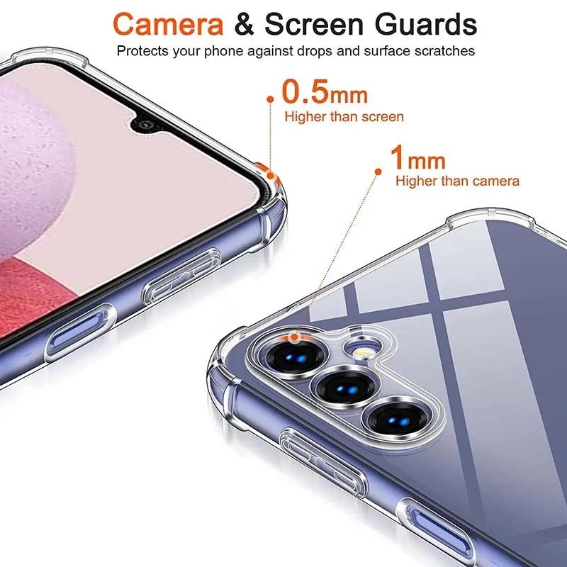 Custodia in TPU morbido e trasparente antiurto con airbag per Samsung Galaxy A54 A53 A04S S23 Ultra Huawei P60 Xiaomi Redmi Note 12 11 iPhone 15 14 13 12 11 Pro Max
