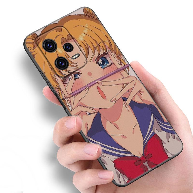 Θήκη Κινητού Σιλικόνης Μαύρη Anime Sailor Moon Για Xiaomi Redmi Note 10 11 11S 12 13 4G 8 9 11T Pro 5G Plus 8T 9S 10S 12S