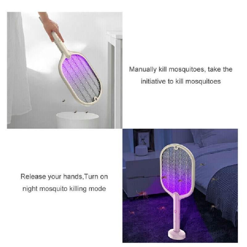 Innovative Usb Rechargeable Electric Mosquito Swatter Dual Function Mosquito Lamp