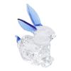 Kristall Kanin Kristallprydnader Blå/Rosa Kristall Djurdekoration Rum