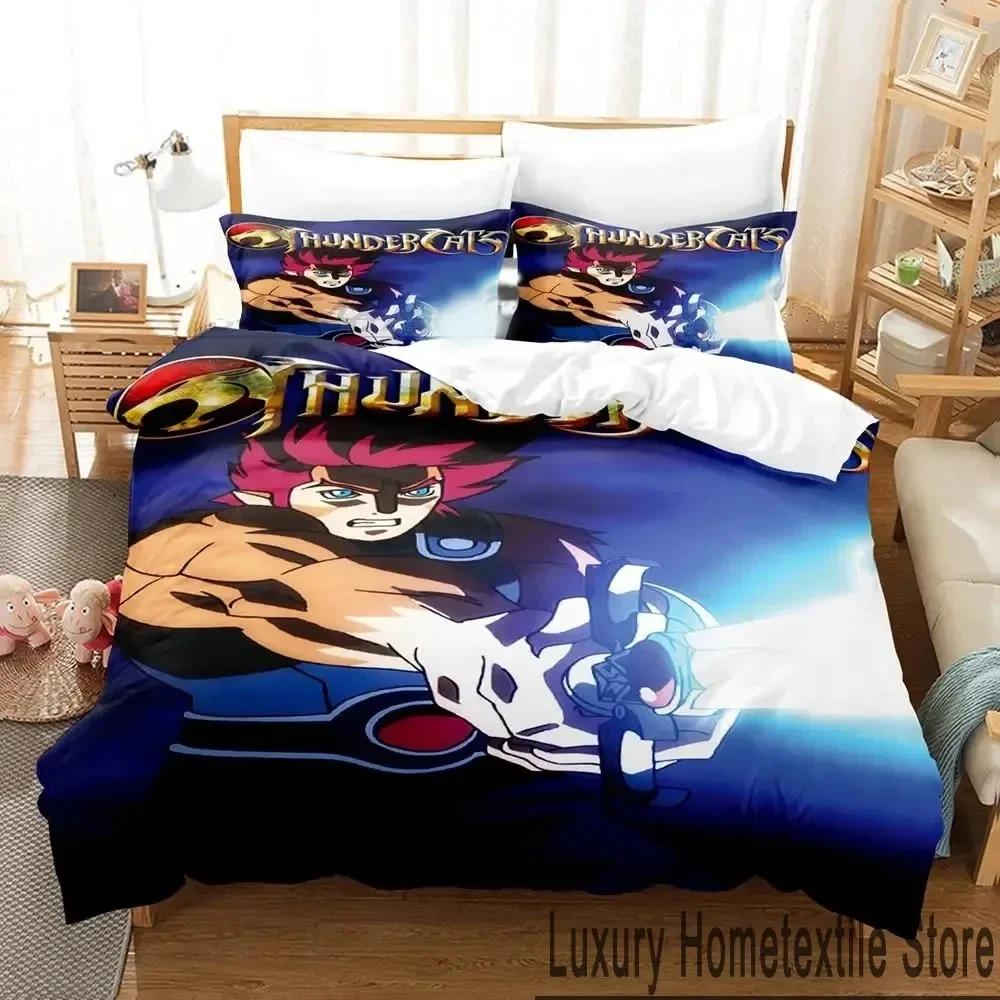3D Tisk Thundercats Ložní souprava Chlapci Dívky Twin Queen King Size Povlak na přikrývku Povlak na polštář Postel chlapci Dospělí Domácí textil