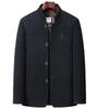 Men's Winter Wool Coat: Dad Style Stand Collar, Plus Velvet Thickened, Mid-Length Jacket for Middle-Aged and Elderly.
