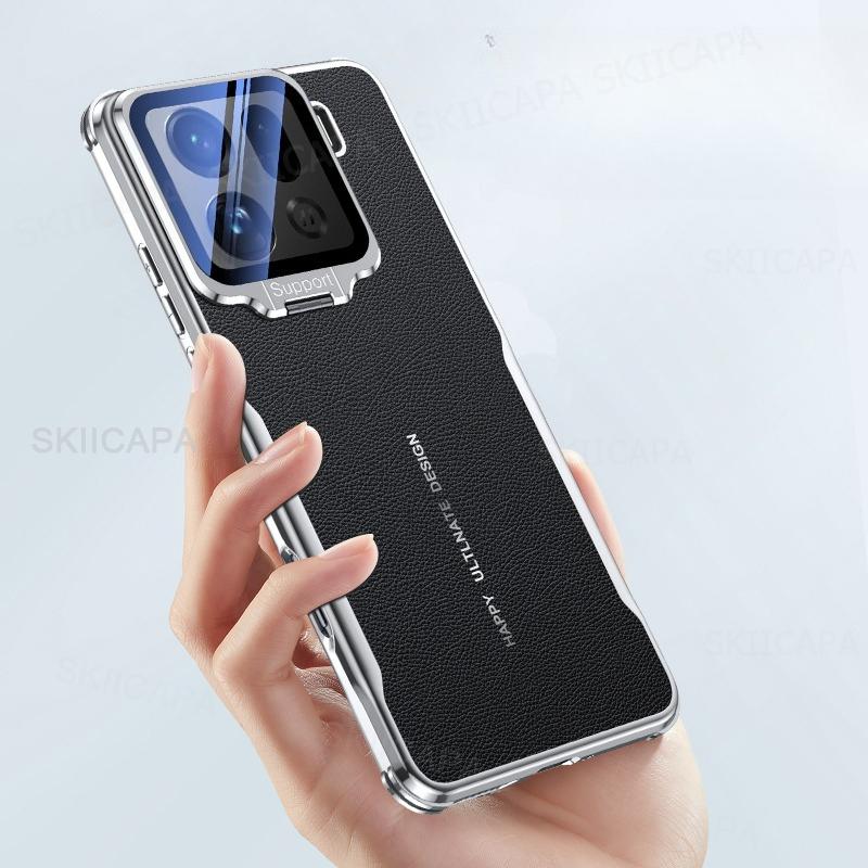 Szklana Soczewka Niewidoczna Osłona Obudowa Dla OPPO Find X9 Pro Cztery Narożniki Odporna Na Upadki Gładka Skórzana Pokrowiec Na Telefon Zderzak Dla Find X9Pro