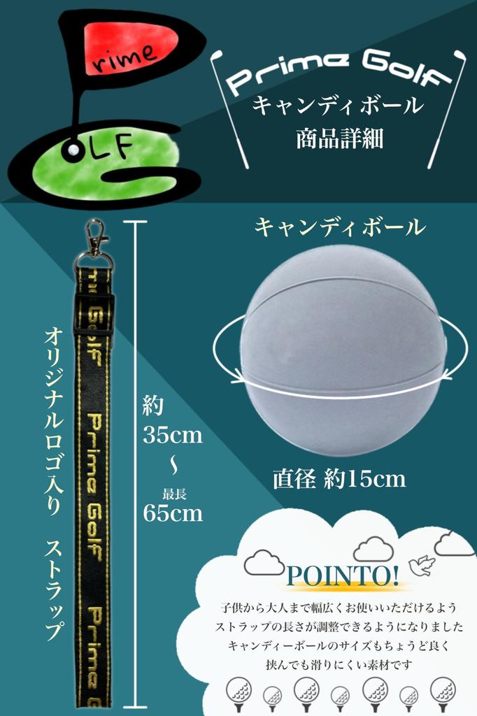 PrimeGolf Golf Training Aid, Candy Ball, Practice Equipment, Basic Practice, Body Turn, Swing Training Equipment (Blue)