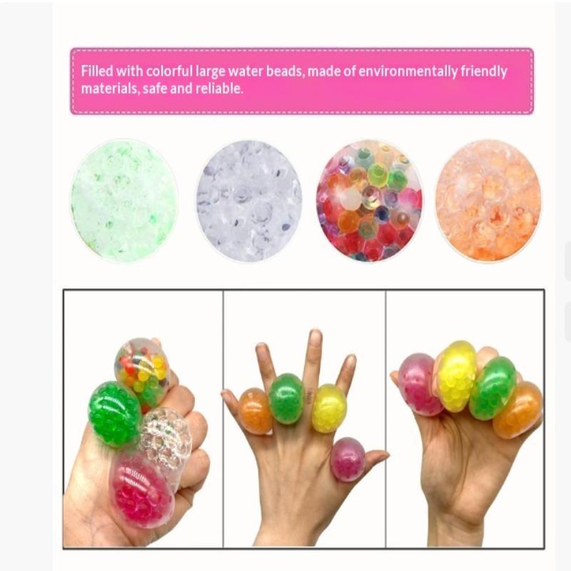 2 Pcs Colorful Fidget Stress Balls Soft Gel Filling Anxiety Relief Perfect For Work Study Home Daily Relaxation