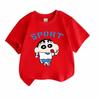 Kids Boys Girls 100% Cotton Crew Neck Short Sleeve T-Shirt, Cute Cartoon Sport Print Casual Soft Breathable Summer Tops for Little Children Daily Play